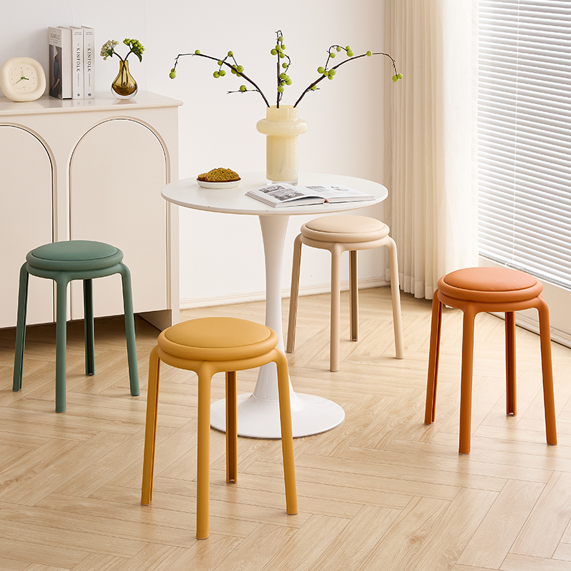 Modern Multi-Color Plastic Stool
