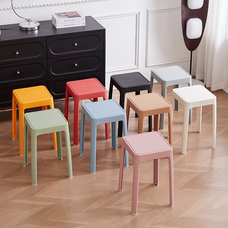 Modern Colorful Stackable Stool for Home & Commercial Spaces