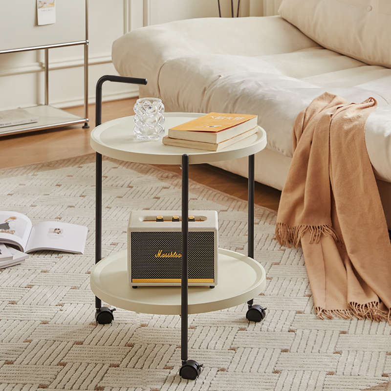 Mobile Two-Tier Side Table