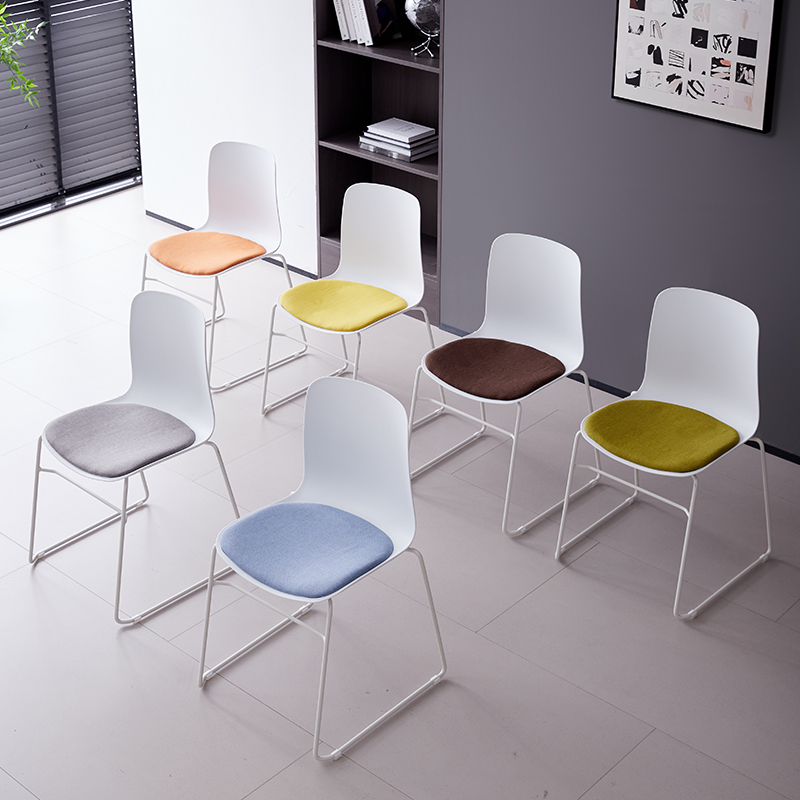 Padded-Seat Sled-Base Chair