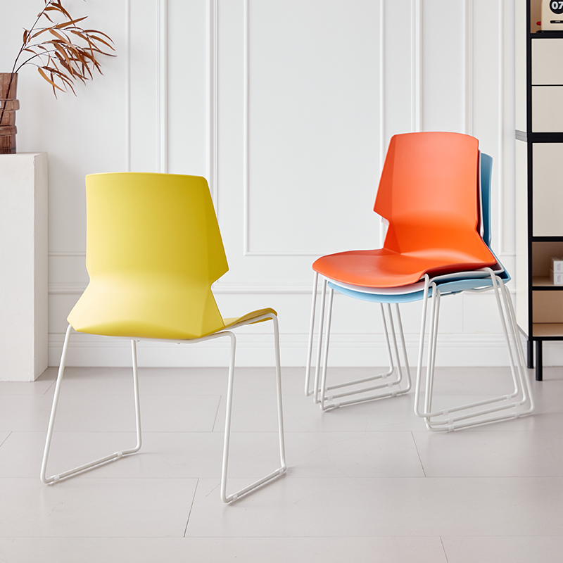Sculpted-Back Stackable Chair