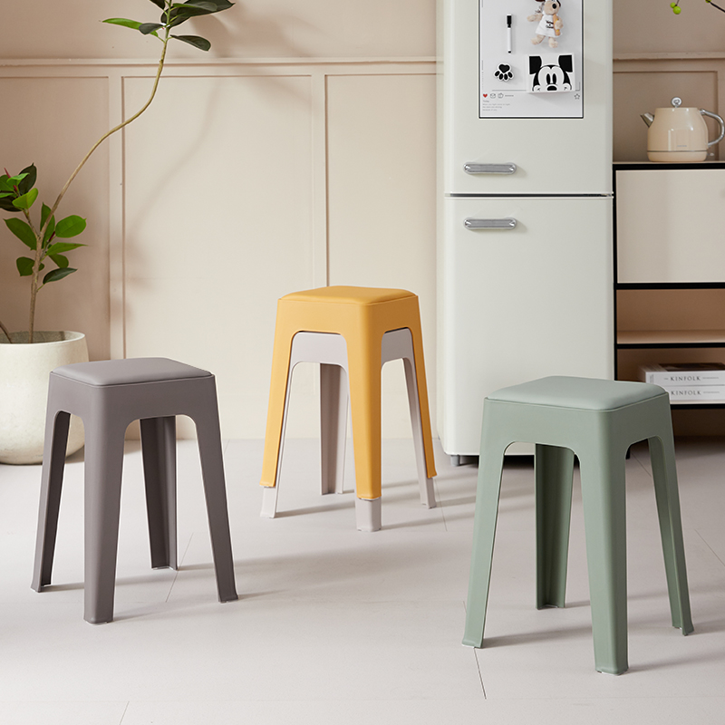 Sleek Stackable Plastic Stool