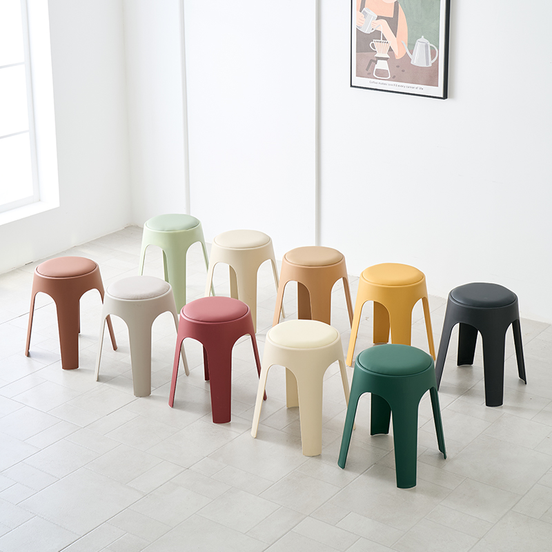 Soft-Top Two-Tone Stackable Stool